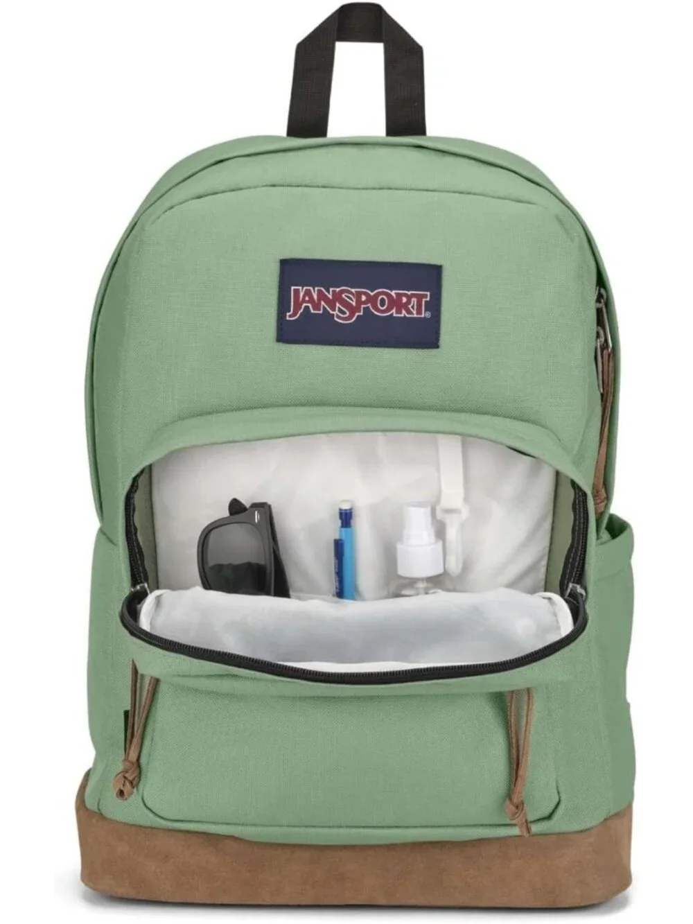 Durable Daypack Backpack with Padded Laptop Sleeve & Water Bottle Pocket - Loden